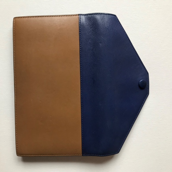 CELINE Long Wallet Blue Cream & Brown - Picture 8 of 15